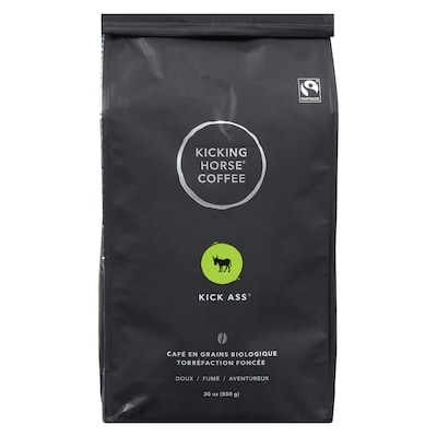 Kicking Horse Café en grains biologique kick ass torréfaction foncée 850 g, 4,06 $/100g