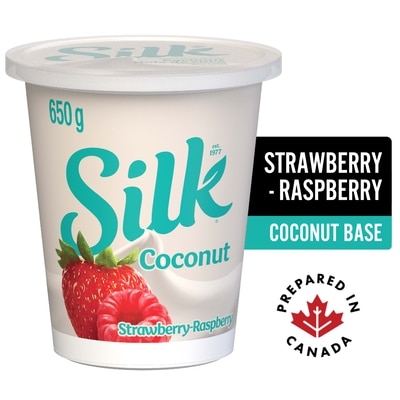 Silk Coconut Yogurt, Strawberry-Raspberry, Dairy Free 650 g, $1.31/100g