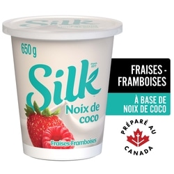 Silk Yogourt à base de plantes, saveur fraises-framboises 650 g, 1,04 $/100g