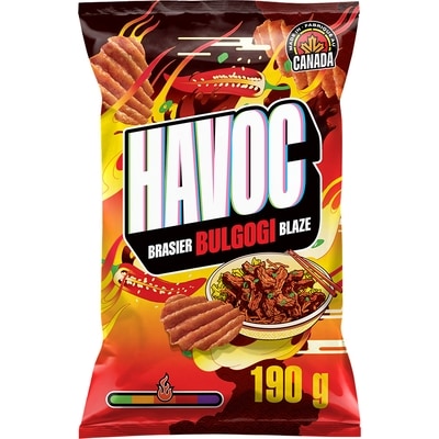 Havoc Bulgogi Blaze flavour Potato Chips 190 g, $2.10/100g