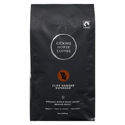 Kicking Horse Organic Whole Bean Coffee Cliff Hanger Espresso Medium Roast 850 g, $4.47/100g