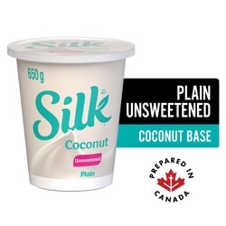 Silk Coconut Yogurt, Unsweetened Plain, Dairy Free 650 g, $1.00/100g
