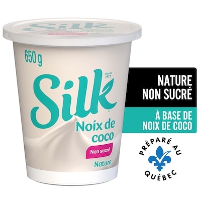 Silk Yogourt végétal à base de noix de coco Nature non sucré 650 g, 1,08 $/100g