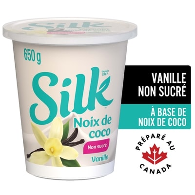 Silk Yogourt à base de plantes, saveur vanille non sucrée 650 g, 1,15 $/100g
