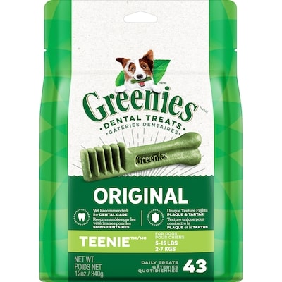 Greenies Gâteries dentaires original teenie pour chiens 2-7 kgs 340 g, 5,88 $/100g