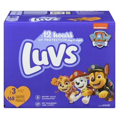 Luvs Platinum Protection Baby Diapers, Size 3 (16-28 lbs), 168 Count 168 ea, $0.23/1ea