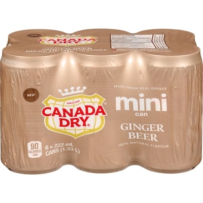 Canada Dry Ginger Beer Mini Can 6x222.0 ml, $0.33/100ml