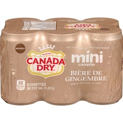 Canada Dry Bière de gingembre mini canette 6x222.0 ml, 0,40 $/100ml