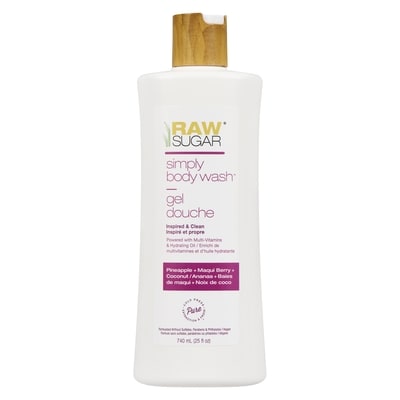 Raw Sugar Simply Body Wash Pineapple + Maqui Berry + Coconut 740 ml, $1.69/100ml