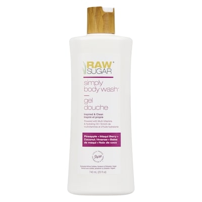 Raw Sugar Gel douche ananas + baies de maqui + noix de coco 740 ml, 1,69 $/100ml