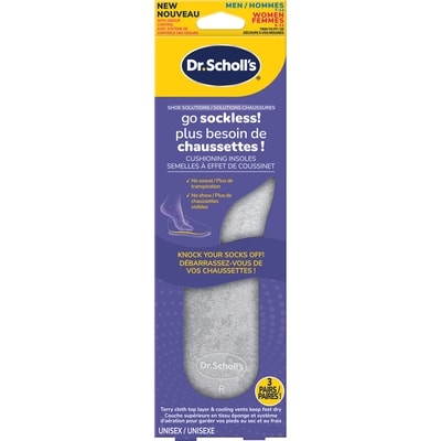 Dr Scholls Go Sockless! Cushioning Insoles, Unisex 1 ea, $15.29/1ea