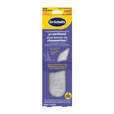 Dr. Scholl’s Sans Chaussettes! Semelles amortissantes, Unisexes 1 ea, 16,99 $/1ch