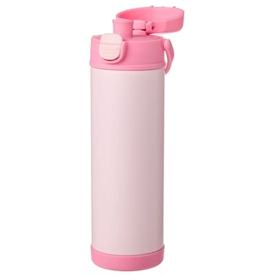 Bouteille d’eau en acier inoxydable avec couvercle à bouton-poussoir avec bec – rose