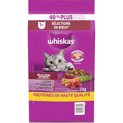 Sélections de bœuf nourriture pour chats adultes arôme naturel de bœuf
