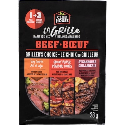 Club House Beef Marinade Mix 28 g, $8.89/100g