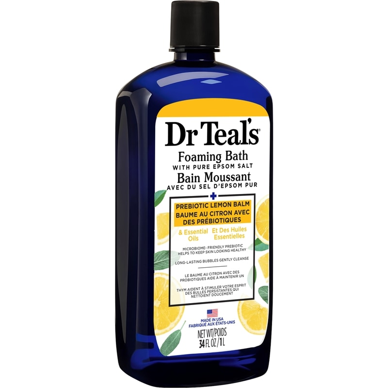 Foaming Bath with Pure Epsom Salt, Prebiotic Lemon Balm and Essential Oils