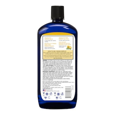 Bain Moussant avec du Sel D'Epsom Pur, Baume au Citron avec des Prébiotiques