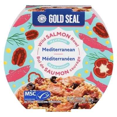 GoldSeal Wild Salmon Bowl Mediterranean 160 g, $3.43/100g