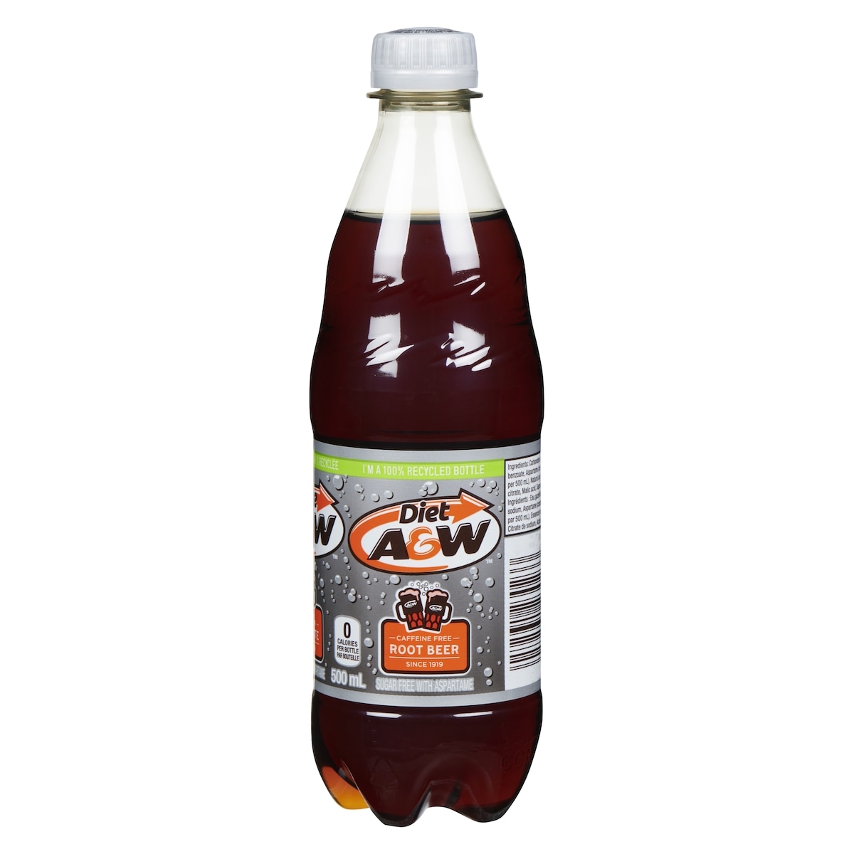 A&W Diet Root Beer Caffeine Free 500 ml, $0.66/100ml