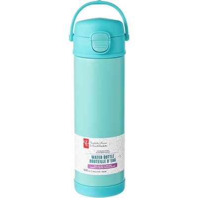 President's Choice Stainless Steel Push-Button Lid Water Bottle - Teal 1 ea, $20.00/1ea
