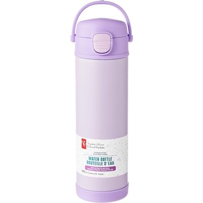 President's Choice Stainless Steel Push-Button Lid Water Bottle - Lilac 1 ea, $9.00/1ea