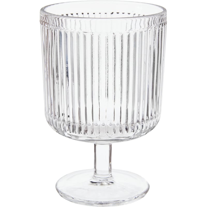 Ribbed Goblet Clear