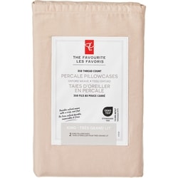 King Percale Pillowcases 2 Piece Set