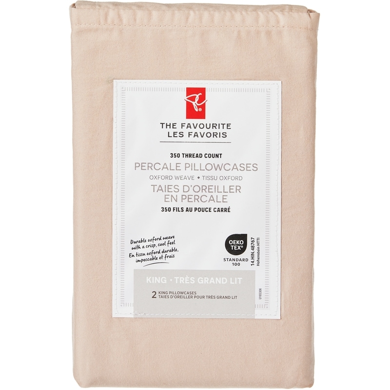 King Percale Pillowcases 2 Piece Set