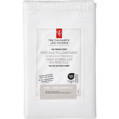 President's Choice King Percale Pillowcases 2 Piece Set 1 ea, $15.00/1ea