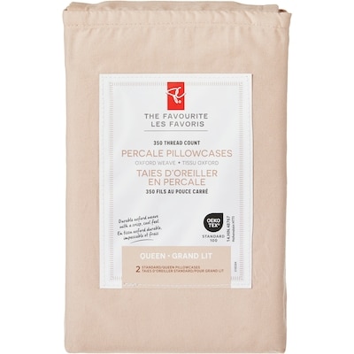 President's Choice Queen Percale Pillowcases 2 Piece Set 1 ea, $12.00/1ea