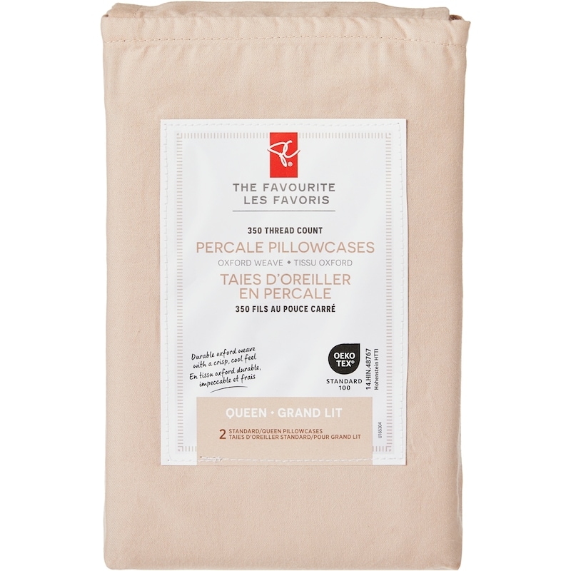 Queen Percale Pillowcases 2 Piece Set