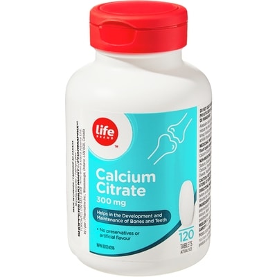 Life Brand Calcium Citrate 300 mg 120 Tablets 120 ea, $0.09/1ea