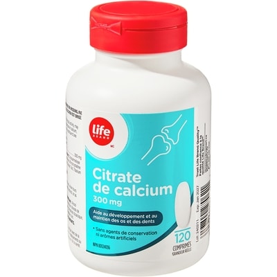 Citrate de calcium 300 mg, 120 comprimés
