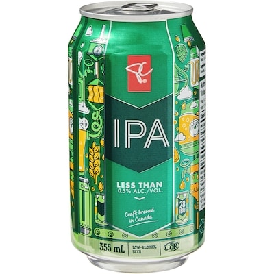 President's Choice IPA Low-Alcohol Beer (Less Than 0.5% Alc./Vol.) 4x355.0 ml, $0.42/100ml
