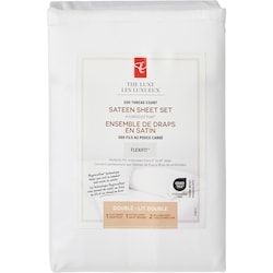 le Choix du Président Ensemble de draps 4 pièces en satin HygrocottonMD pour lit double  – blanc 1 ea, 52,00 $/1ch