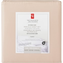 le Choix du Président Ensemble de draps 4 pièces en percale de coton pour très grand lit – rose pâle 1 ea, 80,00 $/1ch