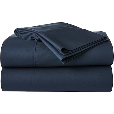 Ensemble de draps 4 pièces en percale de coton pour lit double