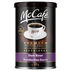 McCafe Premium Instant Coffee, Dark Roast 100 g, $11.99/100g
