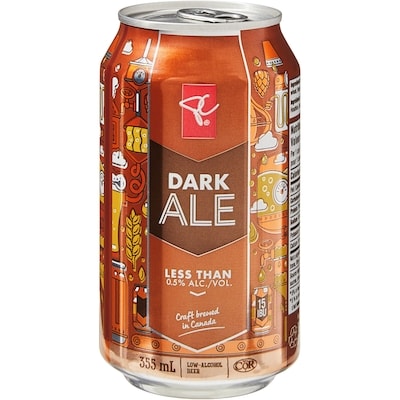 President's Choice Dark Ale Low Alcohol Beer (Less Than 0.5% Alc./Vol.) 4x355.0 ml, $0.42/100ml