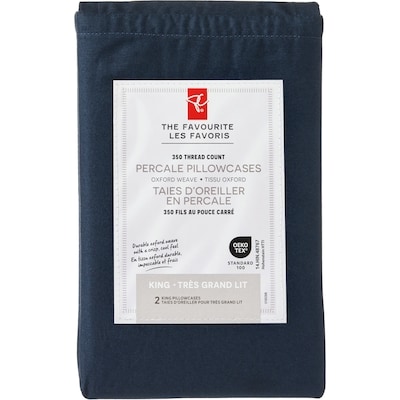 President's Choice King Percale Pillowcases 2 Piece Set 1 ea, $15.00/1ea