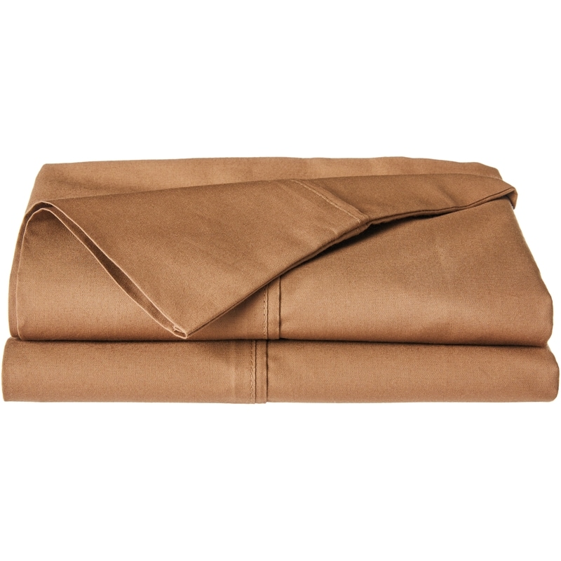 King Percale Pillowcases 2 Piece Set - Hazelnut