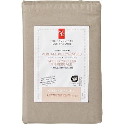 President's Choice Queen Percale Pillowcases 2 Piece Set 1 ea, $12.00/1ea