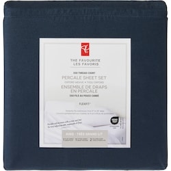 le Choix du Président Ensemble de draps 4 pièces en percale de coton pour très grand lit 1 ea, 80,00 $/1ch