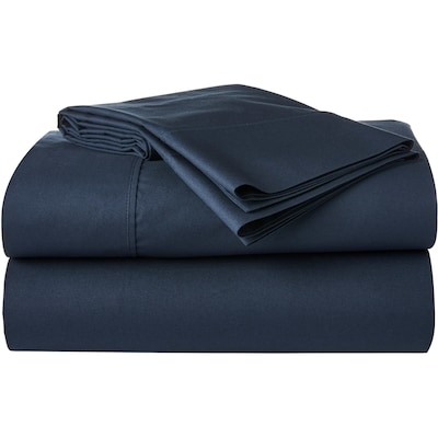 Ensemble de draps 4 pièces en percale de coton pour très grand lit