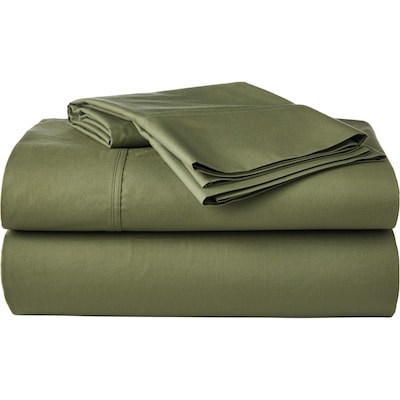 Ensemble de draps 4 pièces en percale de coton pour très grand lit