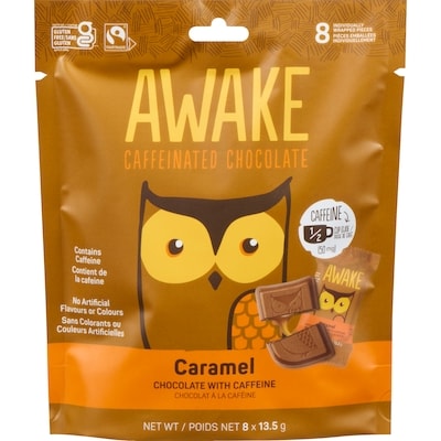 Awake Chocolat à la caféine caramel 108 g, 6,94 $/100g
