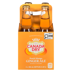 Canada Dry Peach Mango Ginger Ale 4x355.0 ml, $0.63/100ml