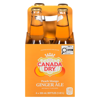 Canada Dry Peach Mango Ginger Ale 4x355.0 ml, $0.63/100ml