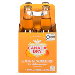 Canada Dry Soda gingembre à la pêche-mangue 4x355.0 ml, 0,63 $/100ml