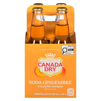 Canada Dry Soda gingembre à la pêche-mangue 4x355.0 ml, 0,67 $/100ml